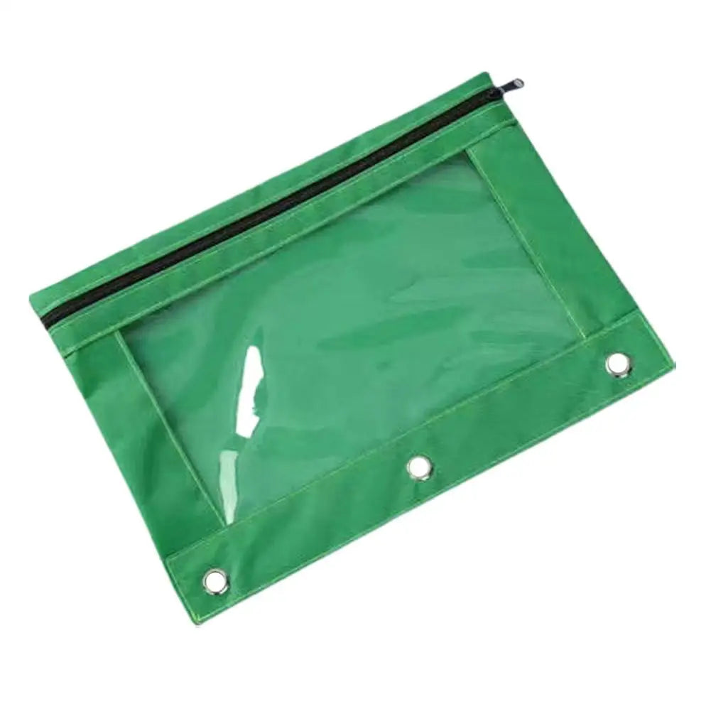 Zippered Binder Pencil Pouch Pen Case Stationery Multicolored B5 File Holder PVC With 3 Rings Pencil Case Folder File Package