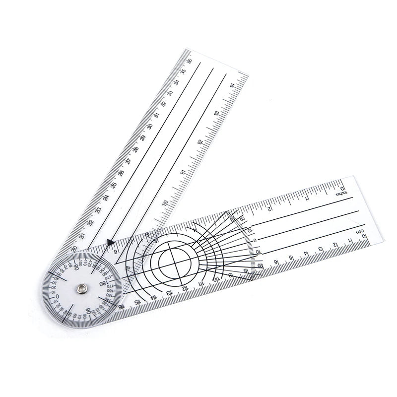0- 360 Degree Goniometer Angle Medical Spinal Angle Ruler Angle Inclinometer Ruler Protractor Angle Finder Measuring Tools New