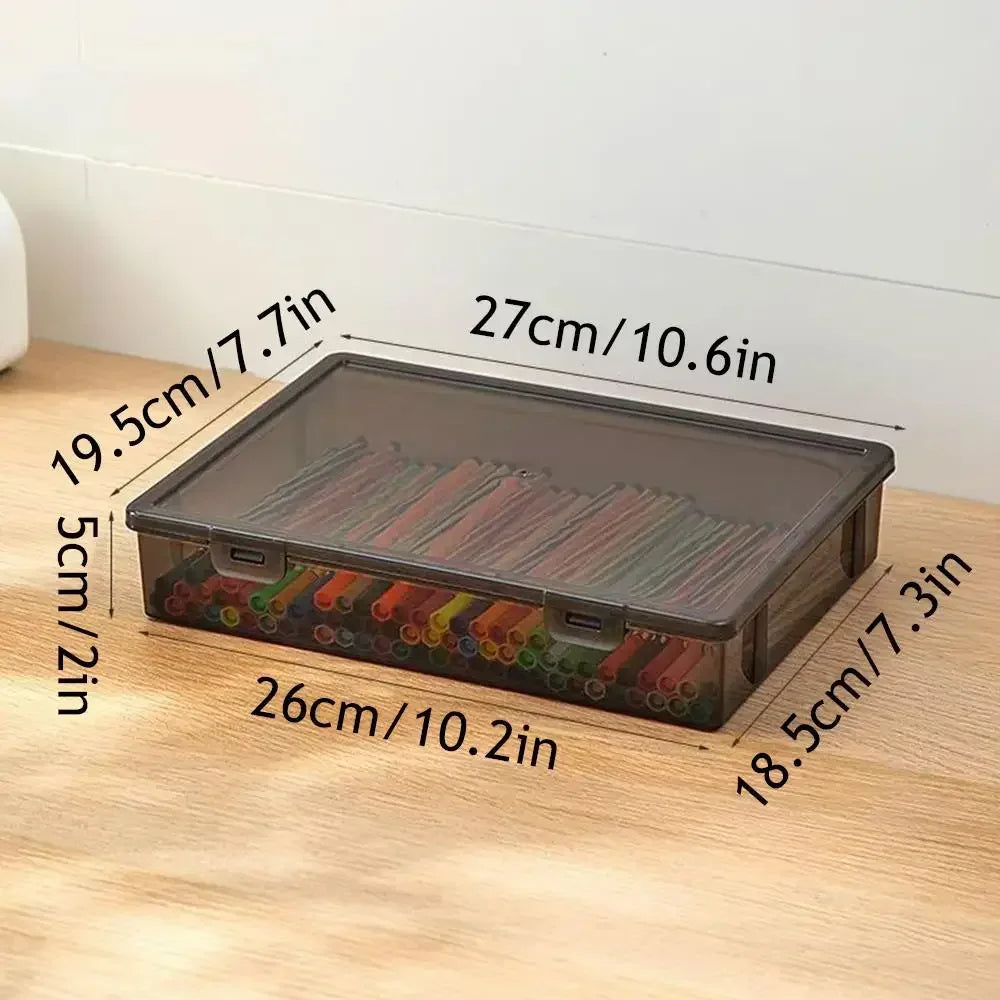 A4 Dust Proof Document Organizer Storage Box Black Transparent Simple Certificate File Box Container for Easy Organization