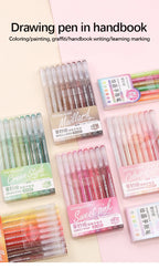 105Color Hand Account Gel Pen Languo Morandi Retro Pen Large-Capacity Color Handbook Pen For Student Painting Graffiti Writting