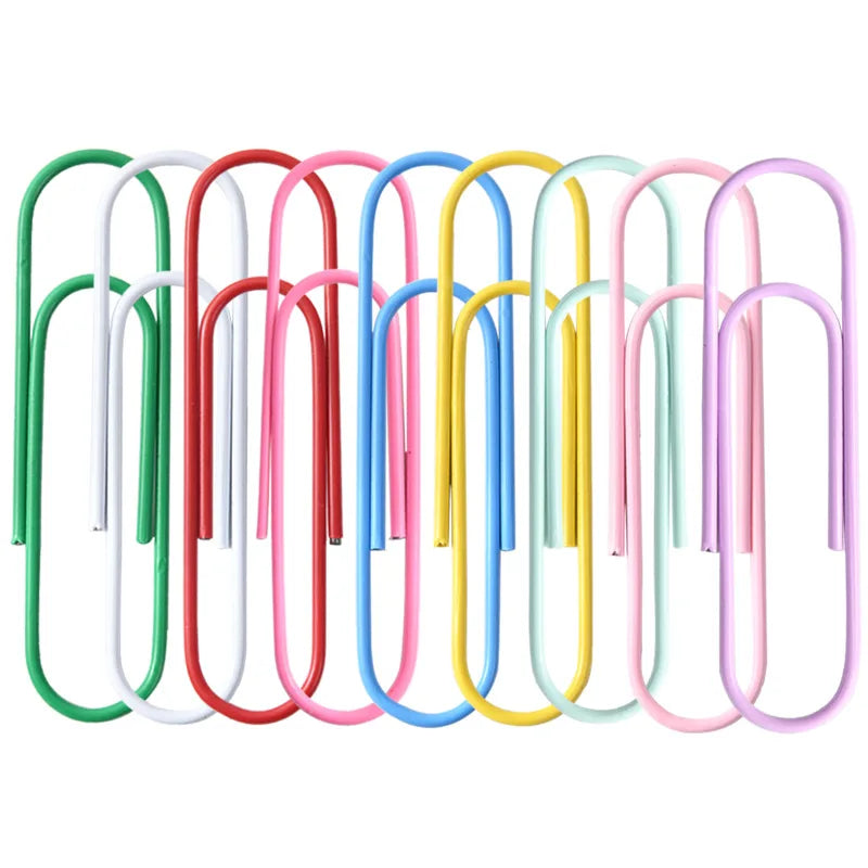 10pcs 10cm Colorful Paper Clips Notebook Memo Pad Filing Bookmark Binder Metal Paper Clips Student Office School Index Bookmark