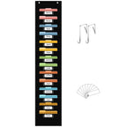 12 Pocket File Storage Chart Wall-Mounted Organizer with Hooks And Labels for  Office Organization Hanging Pocket Folder Rack