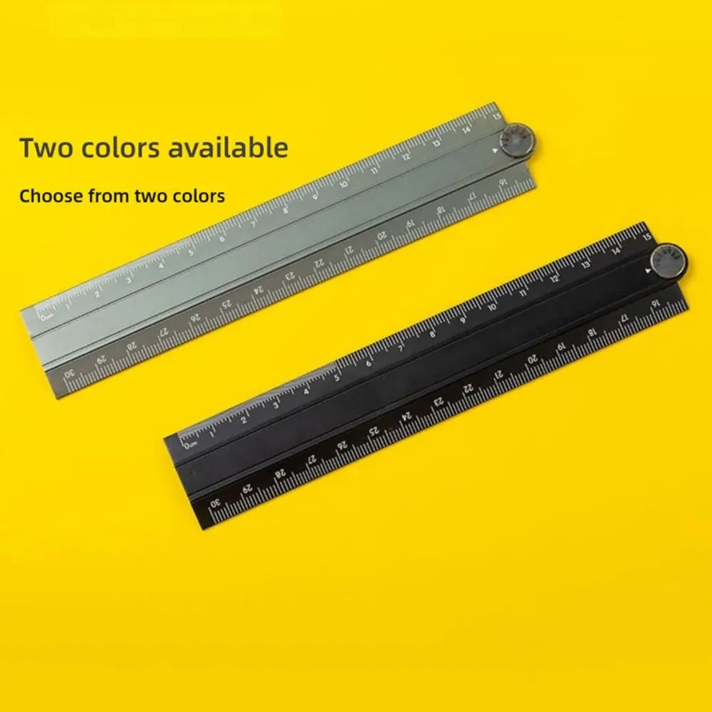 High Quality 30cm Folding Ruler Aluminum Alloy Multifunctional Stationery Ruler Drawing Measuirng Tool Metal Ruler Students