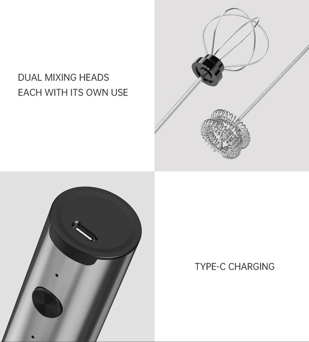 Wireless Electric Mini Milk Frother Coffee Whisk Portable Egg Beater Blender Kitchen Cooking Stirrer handheld wireless whipper