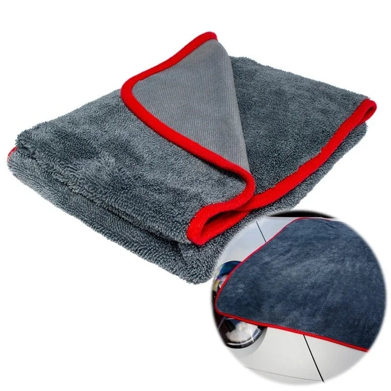 90x60cm XXL 500GSM Microfiber Car Drying Towel Ultra Absorbent Thickened Twist Ring Design Lint Free Scratch Free Auto Detailing