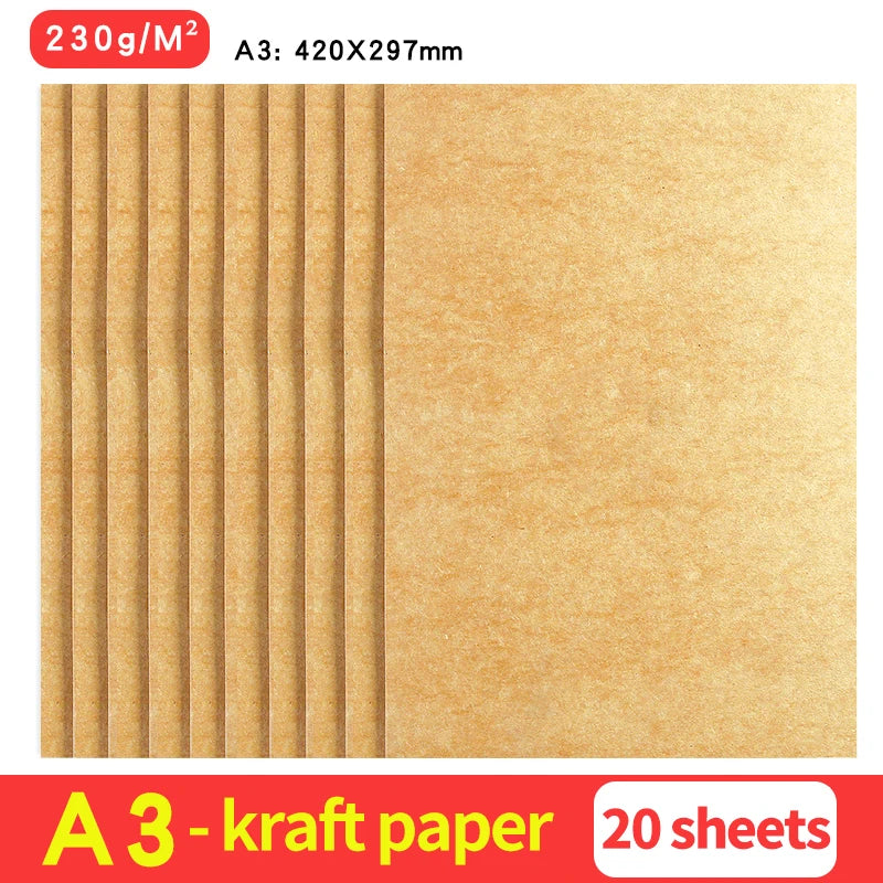 A3 MixColor Cardstock Paper Business Card Cardboard DIY Gifts Card Scrapbook Materials Drawing Card Art Supplie 10/20Sheets 230G