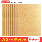 A3 MixColor Cardstock Paper Business Card Cardboard DIY Gifts Card Scrapbook Materials Drawing Card Art Supplie 10/20Sheets 230G