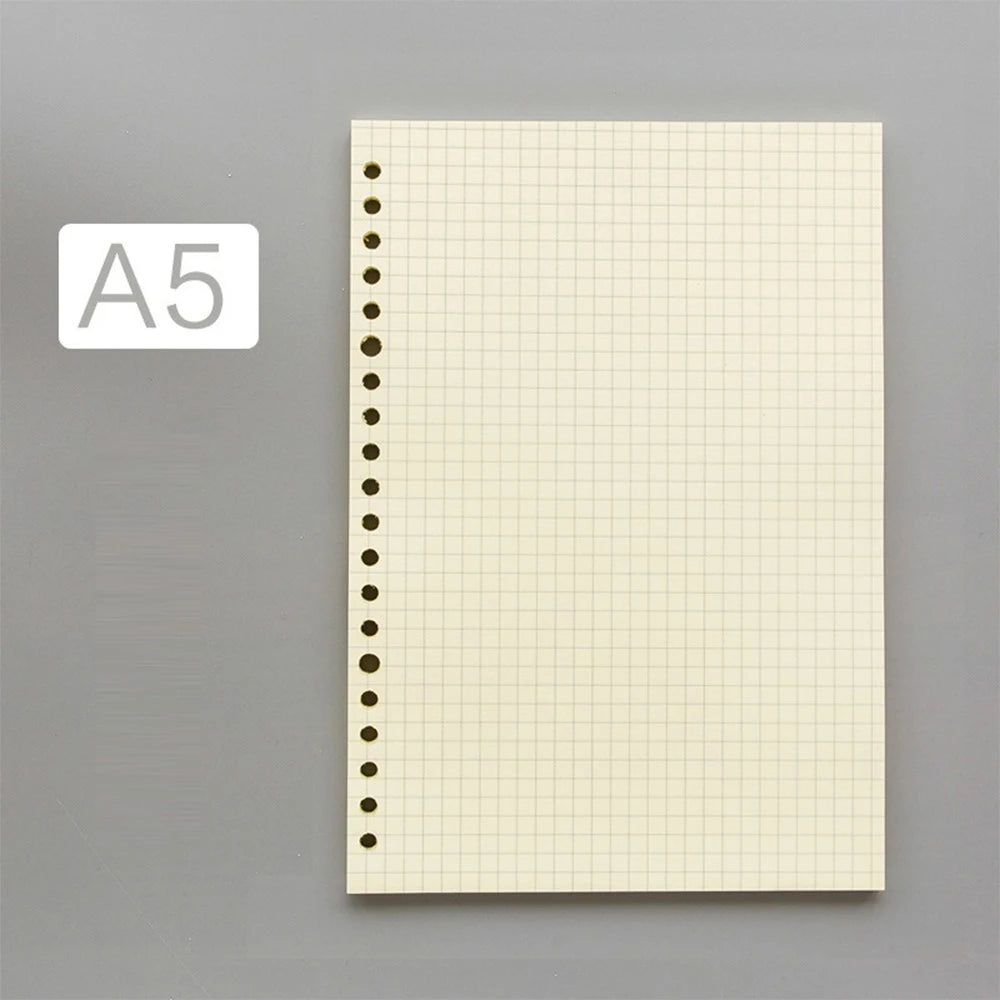 PLRBOK 50 Sheets 100 Pages A5 B5 A4 Loose Leaf Paper Binder Inner Pages 20/26/30 Holes Office Accessories Notebook Stationery