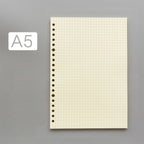 PLRBOK 50 Sheets 100 Pages A5 B5 A4 Loose Leaf Paper Binder Inner Pages 20/26/30 Holes Office Accessories Notebook Stationery