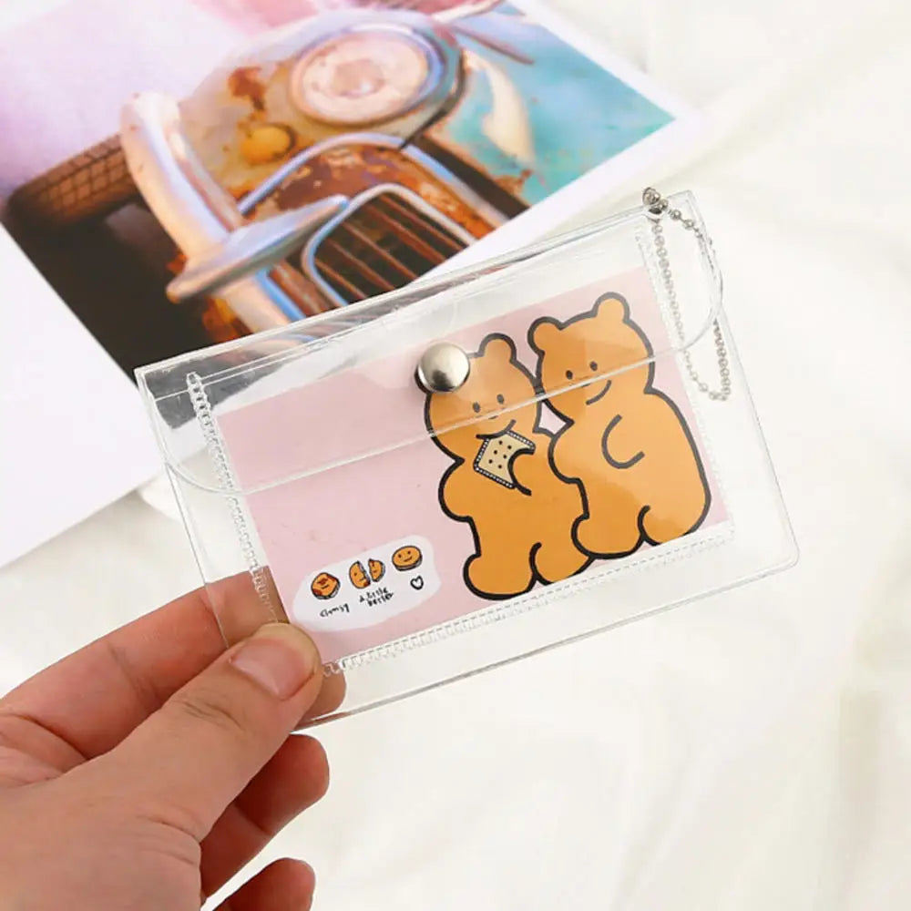 Pu Leather Card Holders Id Badge Case Clear And Color Border Lanyard Holes Bank Credit Id Badge Holders Accessories Wholesales
