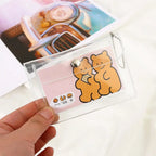 Pu Leather Card Holders Id Badge Case Clear And Color Border Lanyard Holes Bank Credit Id Badge Holders Accessories Wholesales