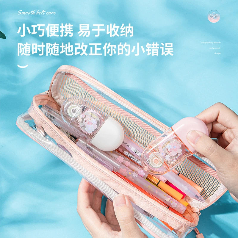 1Pcs School Supplies Sakura Correction Tape Cute Small Portable Small Fresh Students with Large Capacity kawaii Correction Tape
