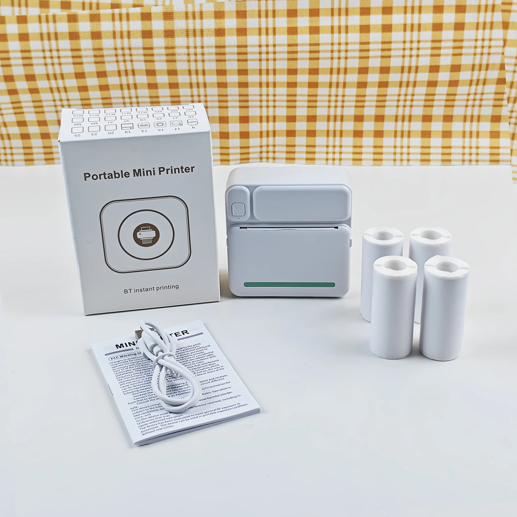 Sticker Printer, Fun Print Pod Mini Bluetooth Portabel Sticker Maker with 3 Rolls Paper, Print Pods Mini Printer
