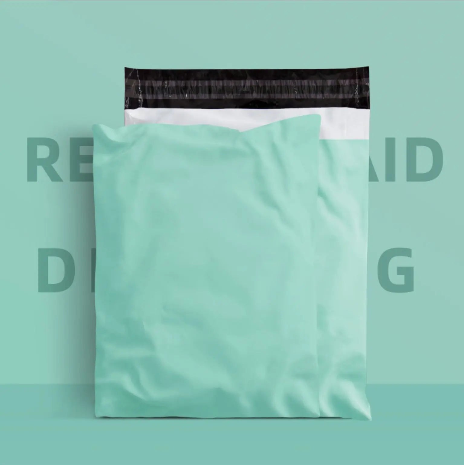 Environmentally friendly custom printing logo, luxurious matte white plastic mailing envelope, polyethylene shipping bag 50pcs