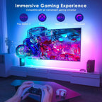 HDMI Sync TV Backlight for 40-85 Inch TVs, No App Needed Gaming Lights with Real-Time Color Matching, for Xmas Home Theater