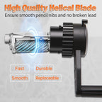 Black Pencil Sharpener Manual for Kids,Professional Adjustable Nibs,for Classroom,Home Use,Sketching Tools as Gift for Artists