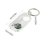 1pc Multifunction Mini Keychain Camping Compass Thermometer Outdoor Climbing Temperature Tester Survival Guiding Compass Tool