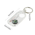 1pc Multifunction Mini Keychain Camping Compass Thermometer Outdoor Climbing Temperature Tester Survival Guiding Compass Tool