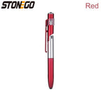 STONEGO Multifunction 4-in-1 Foldable Ballpoint Pen Stylus (Flashlight + Support) for Tablet Cellphone