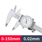 Vernier Calipers 0-150/200mm 0.02mm High Precision Anti-vibration Pachometer Dial Caliper Metal Gauge Ruler Depth Measuring Tool