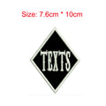 1pc 10cm Height Customized Name Small Square Tag Embroidery Patch Iron On Sew On Clothing For Left Chest Individual Badge