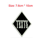1pc 10cm Height Customized Name Small Square Tag Embroidery Patch Iron On Sew On Clothing For Left Chest Individual Badge