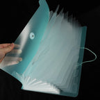 Expanding File Folder Portable Plastic Accordion Binder Large Capacity Multi-Layer Document Organizer for Office Home Study