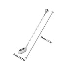 Stainless Steel Cocktail Stirring Spoon Bar Mixing Spoon for Coffee Tea Honey Beverages Dessert Stirrer Multi-Function Household