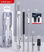 Stainless Steel Drafting Set Durable Drawing Compass Math Geometry Circles Tool School Supplies