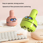 Desktop Cleaner Vacuum Cleaner Cartoon Mini Portable For Eraser Pencil Shavings Dust Cleaning For Keyboard Desk Table