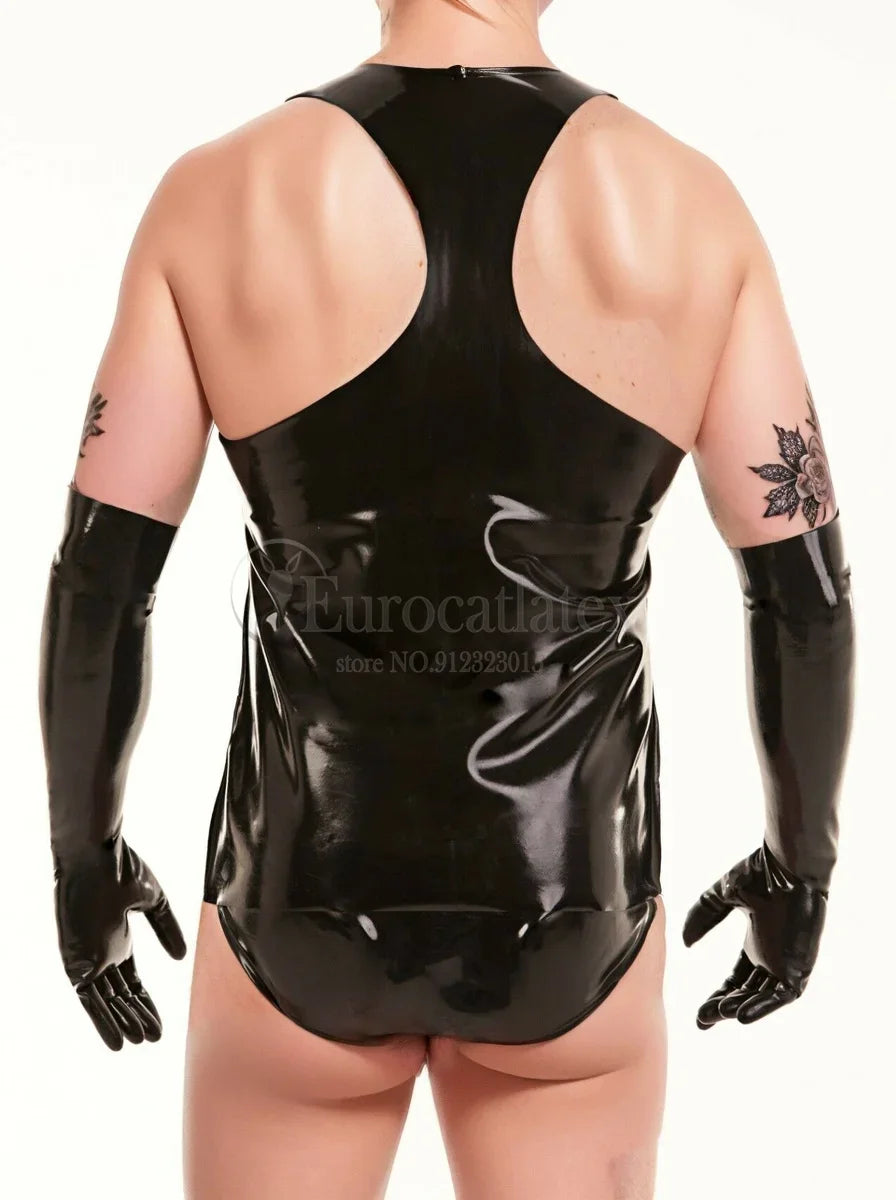 customized Man Latex Fetish Gloves: Luxury Long Opera Style - Soft, Durable Waterproof for Cosplay & Special Party Attire