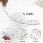 4Pcs/set Plastic Transparent Ruler Protractor Triangle Ruler Measure Draw School Office Supplies Scale Ruler Stationery