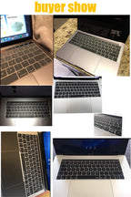 Keyboard Cover For MacBook Pro with Touch Bar 13&15 2016-2019 Model: A2159, A1989, A1990, A1706, A1707), Silicone Skin Protector