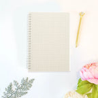 2Pcs Grid Spiral Notebook Graph Paper Notebook for Students Math Notepad Engineering Notes Journal Sketch Diary Organizer Work