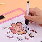 Waterproof Document Storage Pouch Reusable Dry Erasable File Bag Kids PVC Clear Diy Pockets Hanging File for Teaching Supplies