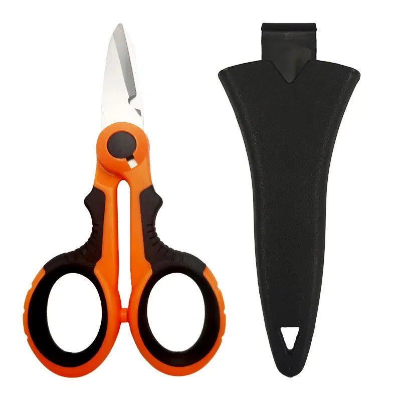 Electrician Scissors New High Carbon Steel Non-slip Industrial Strong Wire and Cable Stripping Scissors Suitable for Home Office