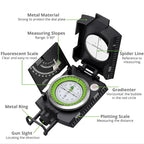New Outdoor Compass Hiking Survival Compass with Clinometer,Waterproof Durable and Pocket-Sized Good for Camping Hunting Hiking