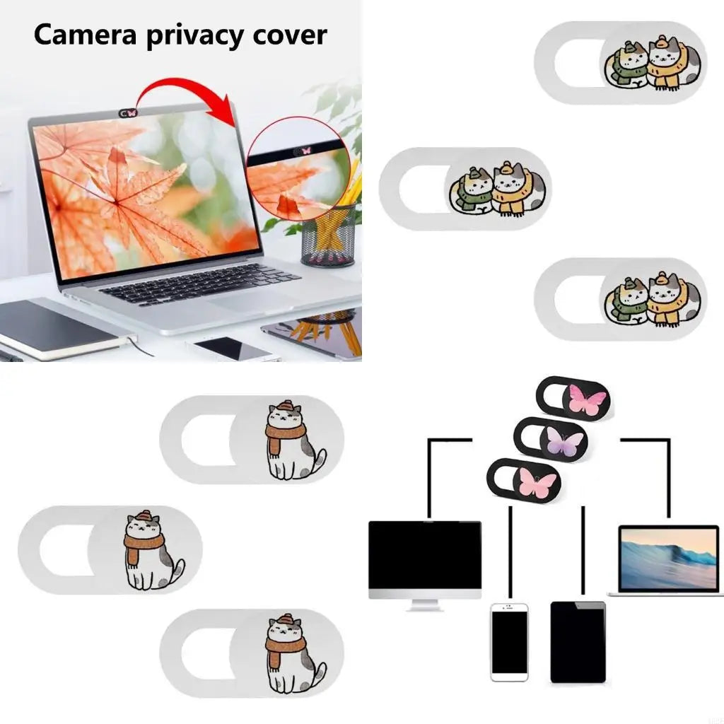 462E Lightweight Creative Animal Webcam Cover Lens Protector Suitable for Privacy Protective on Phones Tablets Laptops