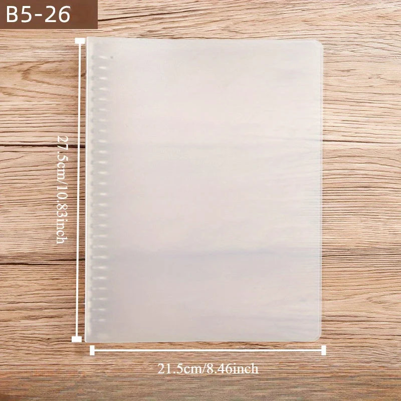 175-Page Capacity Ringed Binder, Clasp Closure Plastic Organizer Binder for Office, School, Home Supplies - PP Material