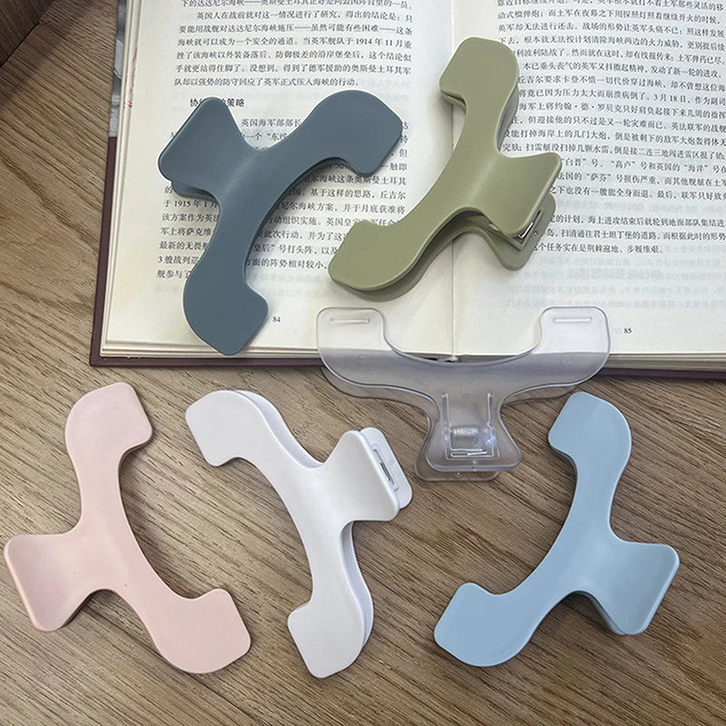 1Pcs Simple Fixed Book Clips Frosted Transparent Page Holder For Reading Tool Memo Clip Desk Accessories Practical Note Holder