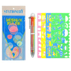 Multi Shaped Painting Ruler Spirograph Magic Drawing Template Oval Geometric Curve Pattern Multifunctional Stationery Gifts ZYF