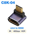 NNBILI HDMI2.1 48Gbps 8K@60Hz 4K@120Hz Ultra High-Speed Adapter Mini/Micro HDMI to HDMI Converter for PS5 X/S PC HDTV Projector