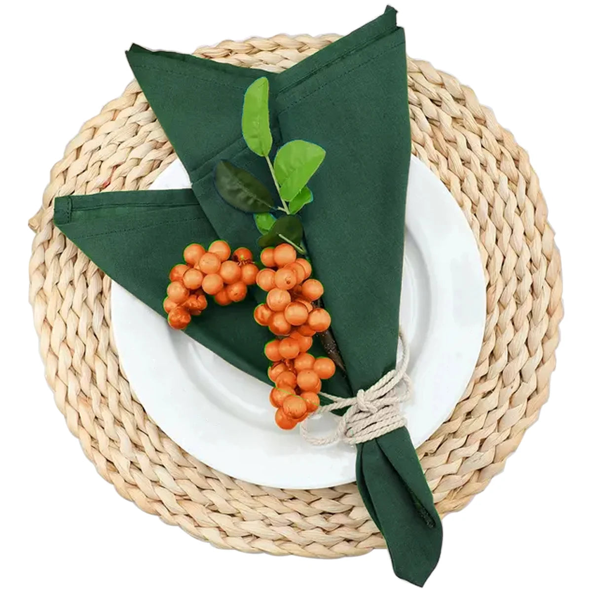 6/12PCS 40x40cm Cotton Linen Cloth Napkins Thickened Durable Placemat Reusable for Kitchen Dining Wedding Decoration