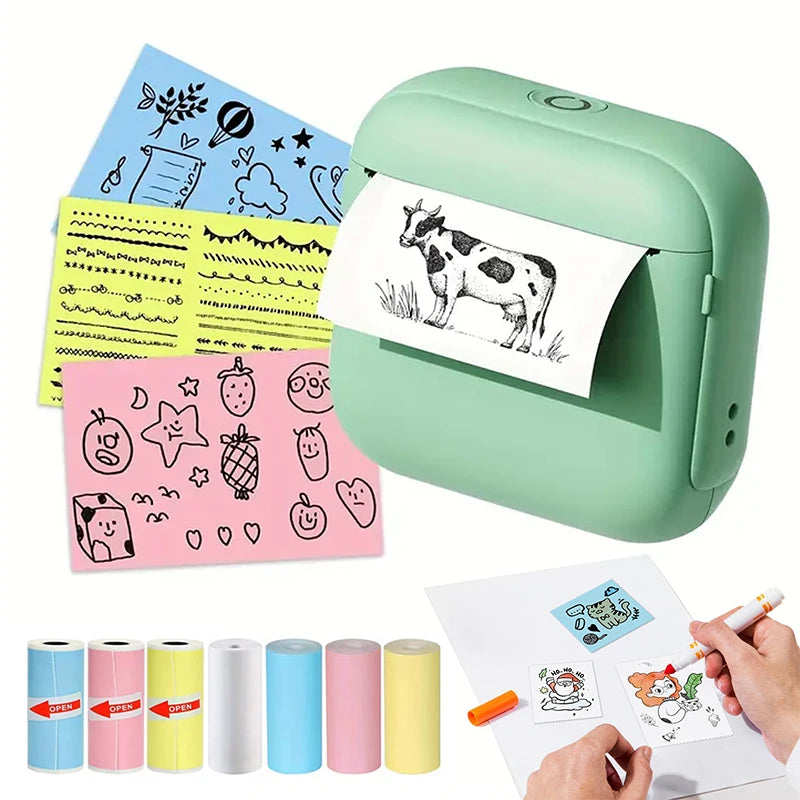X6 Mini Portable Printer Wireless Bluetooth Thermal Printer For Photo Label Notes Memo List Printing Tag Sticker Printer As Gift