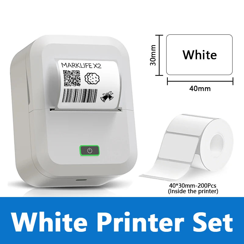 Marklif X2 Portable Thermal Printer Mini Pocket Printer Self-Adhesive Sticker Labeling Machine Similar as B21 B1 Printer Noink