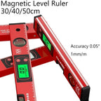 30/40/50cm Electronic Digital Display Level Ruler Magnetic Angle Meter Aluminum Alloy Level Protractor Inclinometer 90 Degree