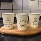 Simple Style Paper Cups, Thickened Office Home Commercial Beverage, Anti-Slip Anti-Leak 250ML, Durable Disposable Drinkware