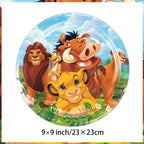 Lion King Birthday Party Decoration Lion Disposable Dinnerware Tablecloth Cup Plate 3D Balloon for Kids Baby Shower Supplies