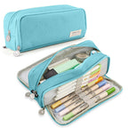 Large Capacity Pencil Case 3 Compartment Multifunctional Pen Bag for Girls Boy School Student Office Stationery Organizer