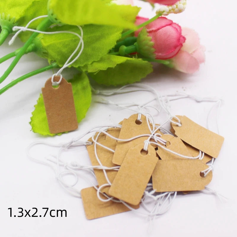 100 pieces of large-sized jewelry price tags, paper price tags, price tags, gold and silver border price tags